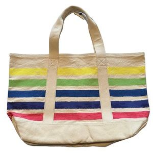 Gap NWT Multi Colored Strip Utility Tote